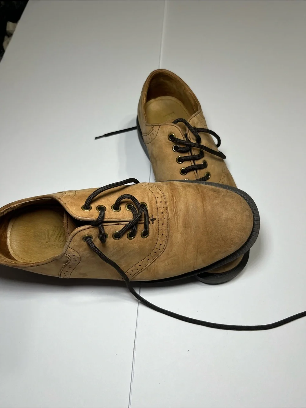 Classic Tan Leather Wingtip Derbys for Men